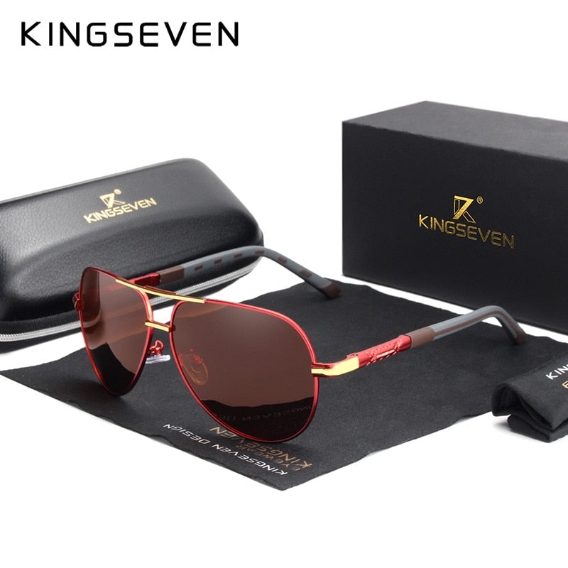 KINGSEVEN Men's Sunglasses, Vintage, Polarized