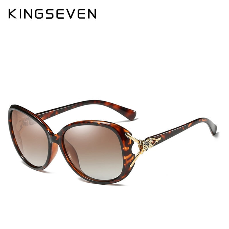 KINGSEVEN HD Sunglasses Women Polarized Retro Large Frame