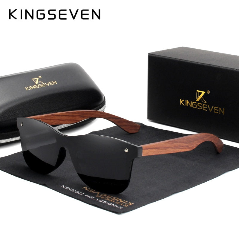 KINGSEVEN Holz-Sonnenbrille polarisiert