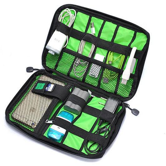 Outdoor Travel Kit Waterproof Nylon Cable Holder Bag Electronic Accessories Camping Organizer Bag
