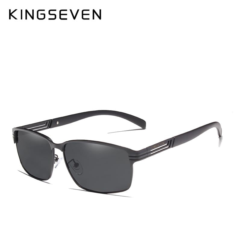 KINGSEVEN Sonnenbrille Männer Polarisiert Vintage Square Frame UV400