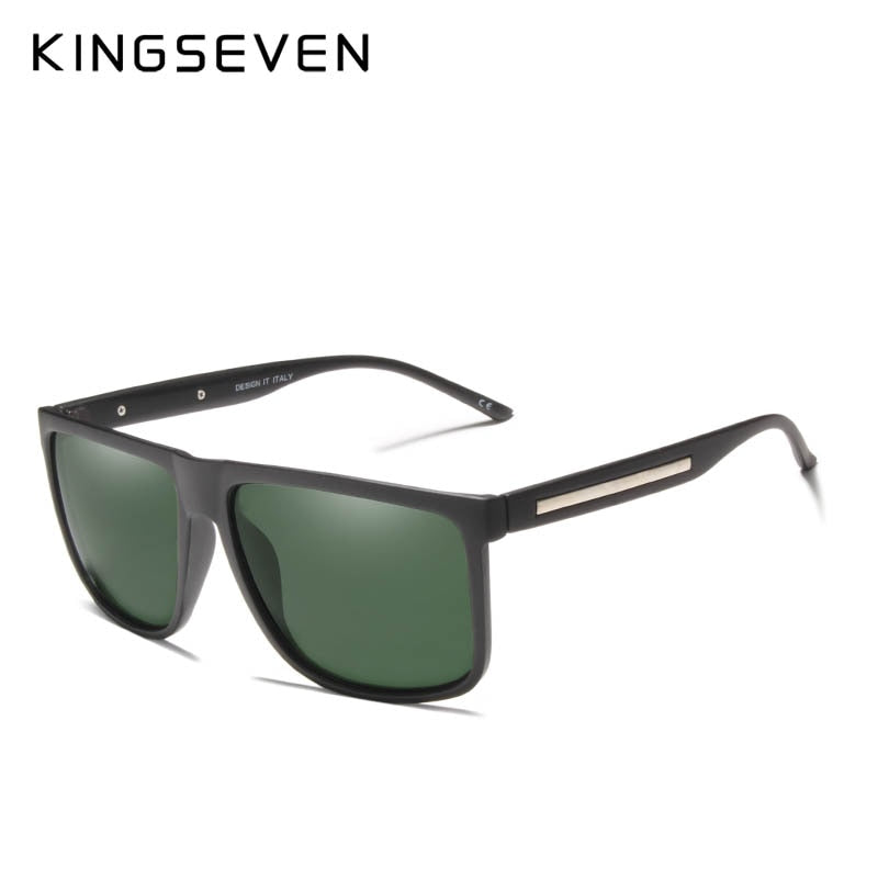 KINGSEVEN Sonnenbrille Männer Polarisiert Vintage TR90 Quadrat Gafas UV400