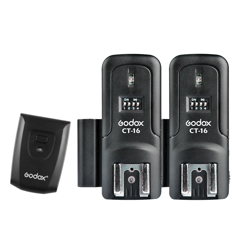 Godox-CT-16-16-Channels-Wireless-Radio-Flash-Trigger-Transmitter-+-2x-Receiver-Set-for-Canon-Nikon-Pentax-Studio-Speedlite-Flash