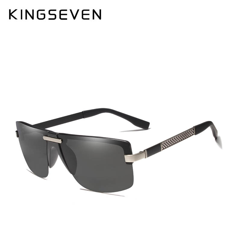 KINGSEVEN HD Polarisierte Sonnenbrille Herren randlos Luxus Designer Gafas Masculino Polarizado oculos De Sol