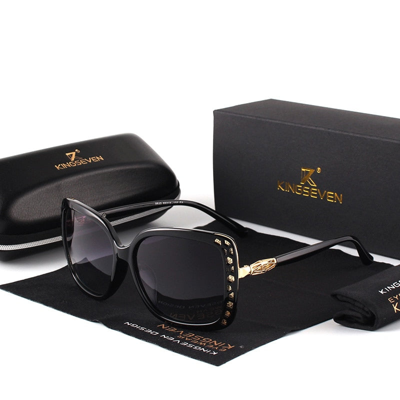 KINGSEVEN Women's Designer Sunglasses, Retro 7215
