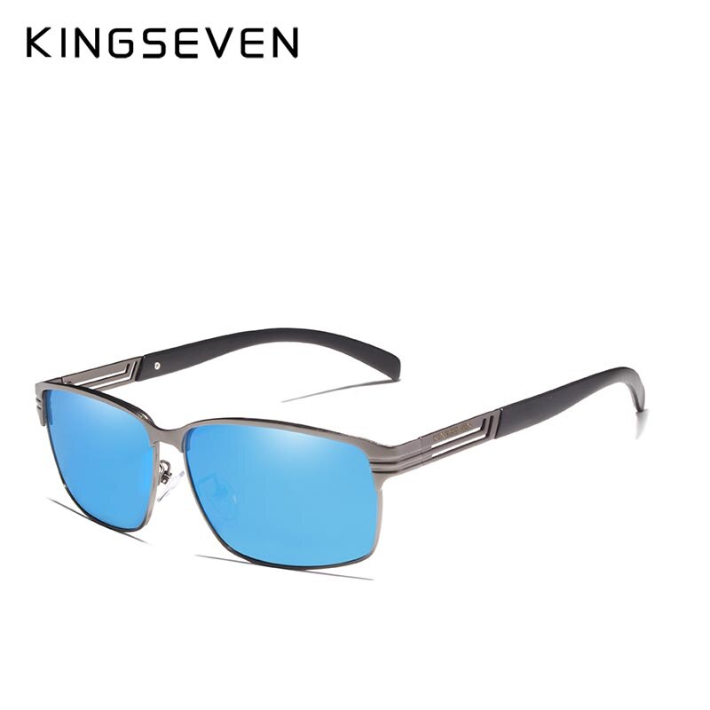 KINGSEVEN Sonnenbrille Männer Polarisiert Vintage Square Frame UV400