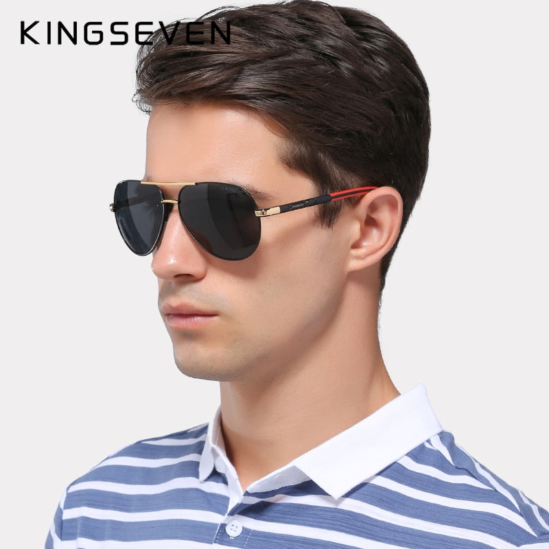 KINGSEVEN Men's Sunglasses, Vintage, Polarized