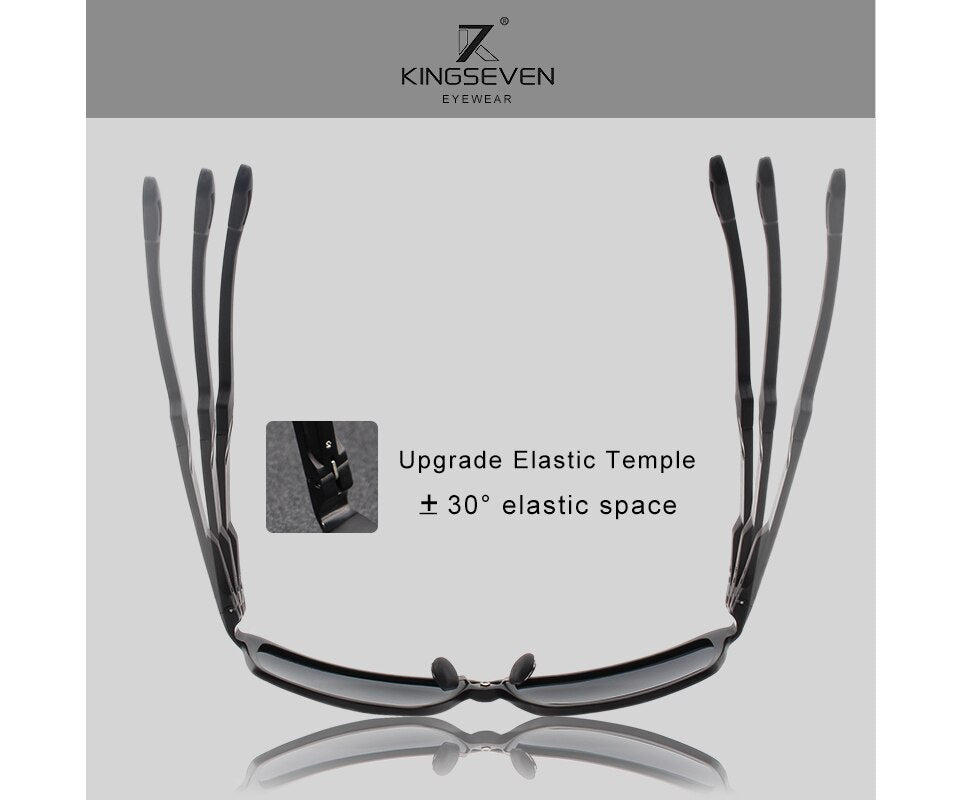 KINGSEVEN Aluminium Quadrat polarisierte Sonnenbrillen für Männer
