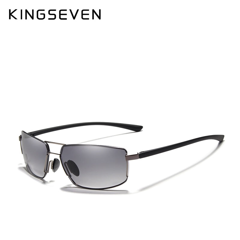 KINGSEVEN Sunglasses UV400 Gradient Design Stainless Steel Square Oculos Gafas