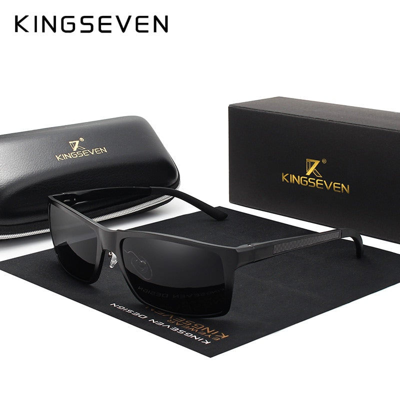 KINGSEVEN sunglasses polarized, aluminum magnesium, square design