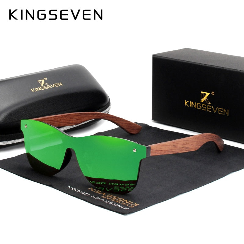 KINGSEVEN Holz-Sonnenbrille polarisiert