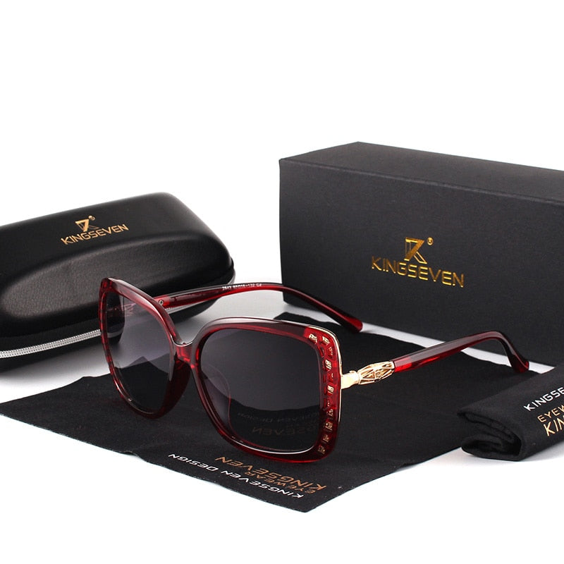 KINGSEVEN Women's Designer Sunglasses, Retro 7215