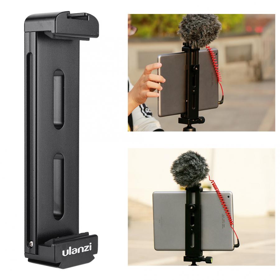 Ulanzi-U-Pad-Pro-Aluminium-Tablet-Tripod-Mount-Holder-Clamp-w-Cold-Shoe-for-iPad-Pro-iPad-Mini-Air-Huawei-PC-to-Boya-BY-MM1-Mic