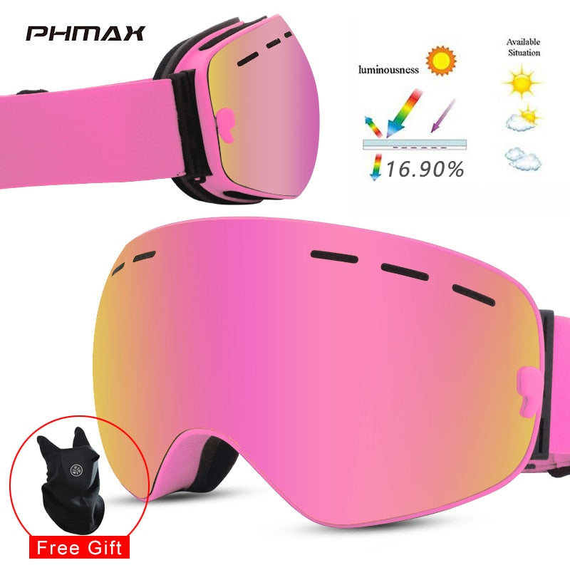 PHMAX-Brand-Ski-Goggles-Magnetic-Men-Women-Winter-Anti-Fog-Snow-Ski-Glasses-With-Free-Mask-Double-Layers-UV400-Snowboard-Goggles