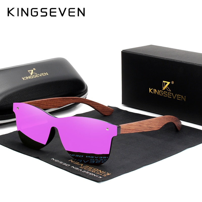 KINGSEVEN Holz-Sonnenbrille polarisiert