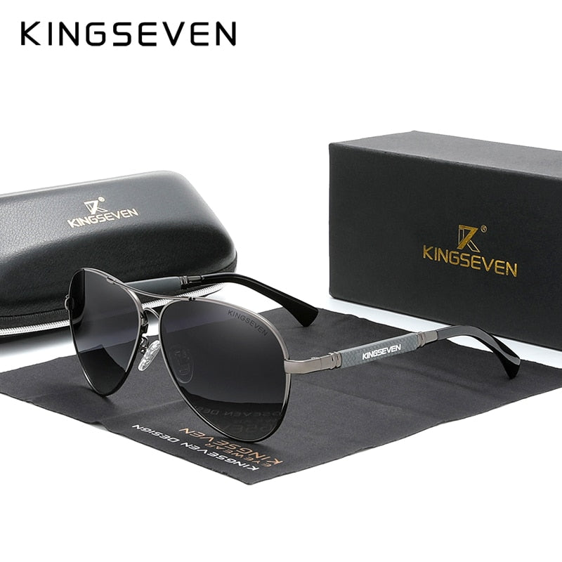 KINGSEVEN Trend Titanium Alloy Sunglasses Polarized Oculos de sol