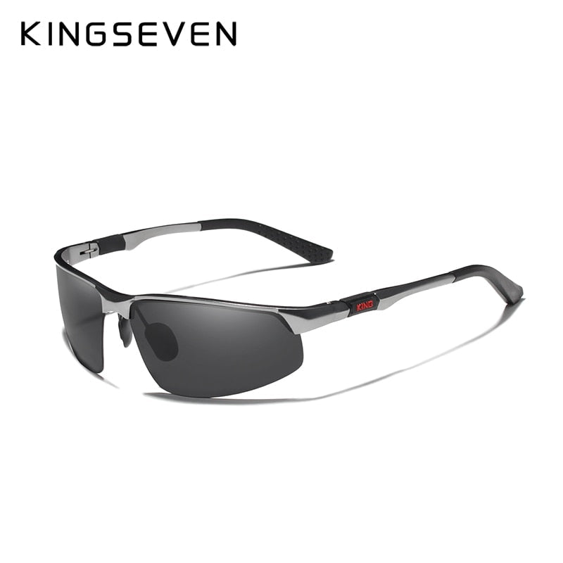 KINGSEVEN aluminum sunglasses polarized vintage black driving Oculos De Sol Masculino