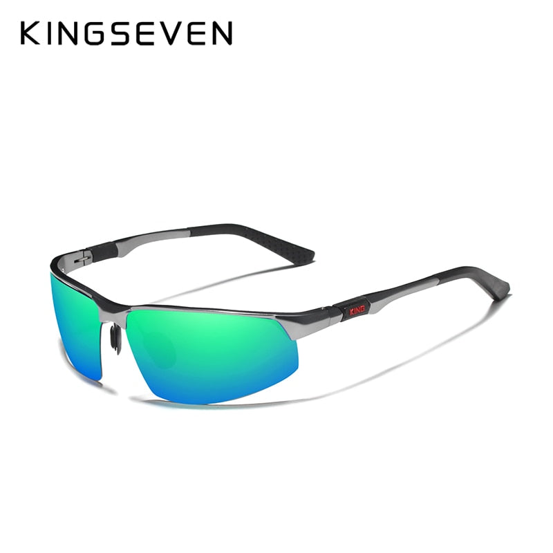 KINGSEVEN aluminum sunglasses polarized vintage black driving Oculos De Sol Masculino