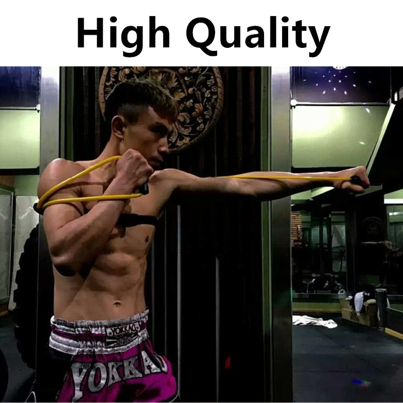 MMA-Shadow-Boxing-Resistance-Band-Rubber-Speed-Training-Pull-Rope-Muay-Thai-Karate-Crossfit-Workout-Power-Strength-Equipment
