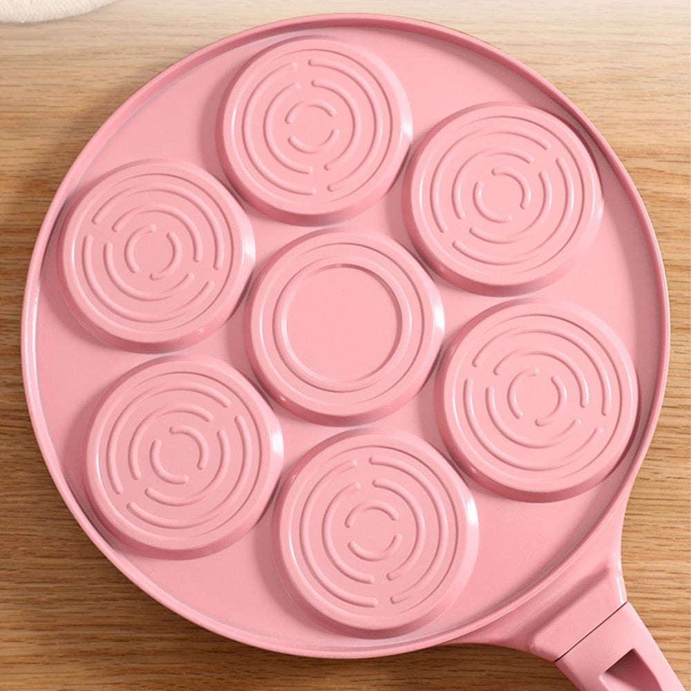 Seven-hole-breakfast-pan-multi-function-wheel-pancake-pan-small-frying-pan-egg-dumpling-non-stick-frying-pan-egg-frying-mould