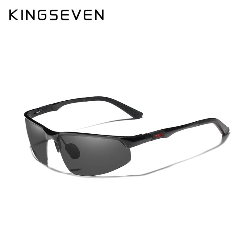 KINGSEVEN aluminum sunglasses polarized vintage black driving Oculos De Sol Masculino