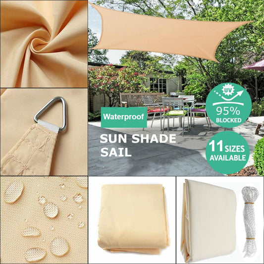 Waterproof SunShade Sail Outdoor Awnings Tent Camping Canopy Yard Sail Sun Protection