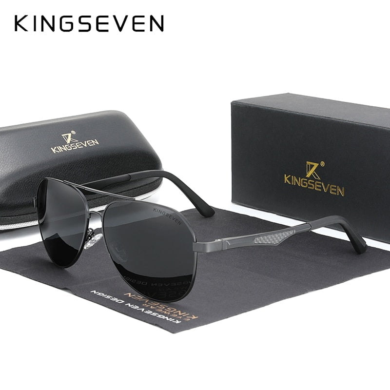 KINGSEVEN men's sunglasses, polarized, aluminum temples, UV400