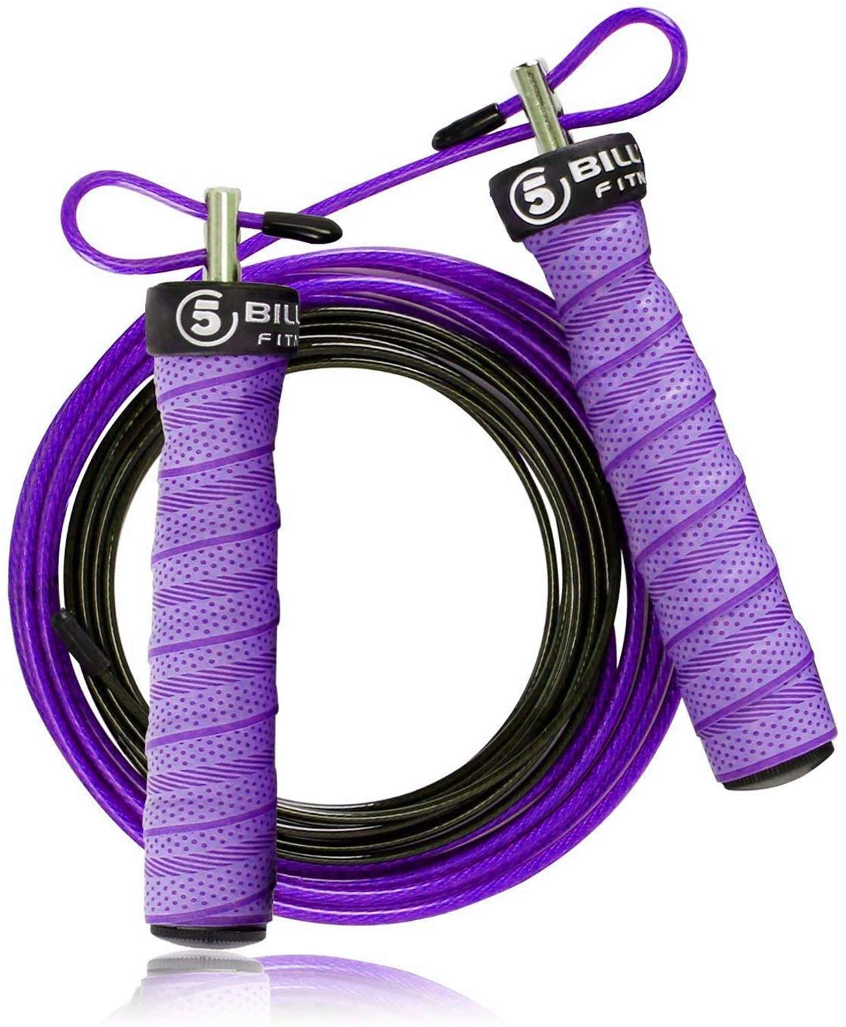 Crossfit-Jump-Rope-Speed-&-Weighted-Jump-Ropes-Adjustable-Wire-Skipping-Rope-with-Extra-Cable-Ball-Bearings-Anti-Slip-Handle