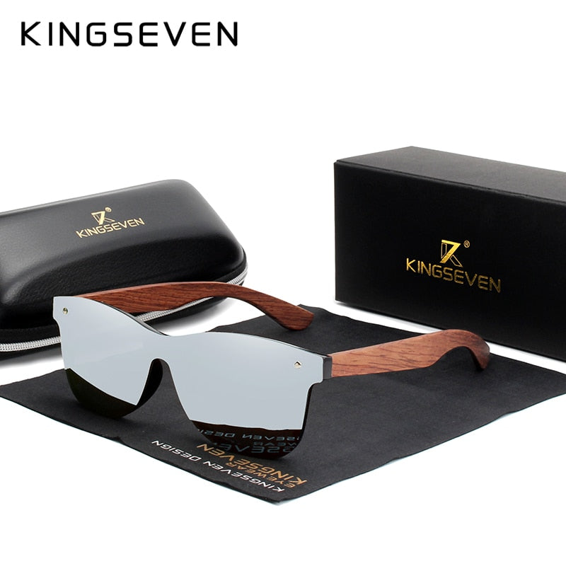 KINGSEVEN Holz-Sonnenbrille polarisiert