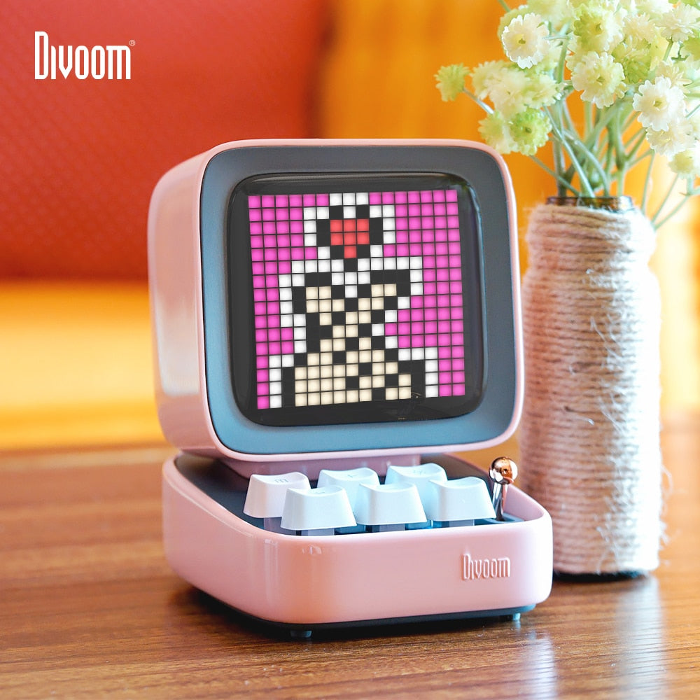 Divoom-Ditoo-Retro-Pixel—Tragbare-Retro-Bluetooth-Pixel-Art-Lautsprecher