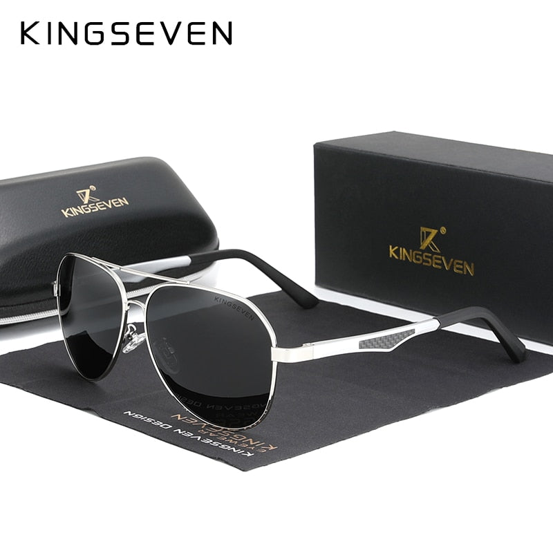 KINGSEVEN men's sunglasses, polarized, aluminum temples, UV400