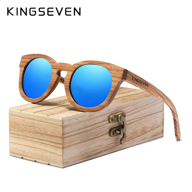 KINGSEVEN wooden sunglasses, handmade, polarized lenses