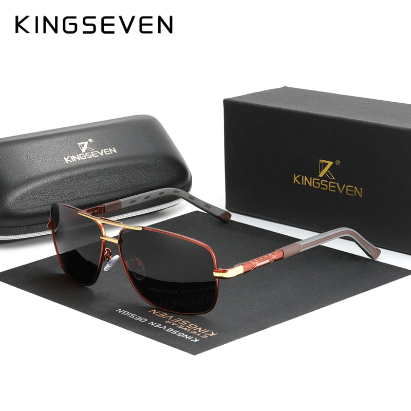 KINGSEVEN Aluminum Pilot Sunglasses Polarized