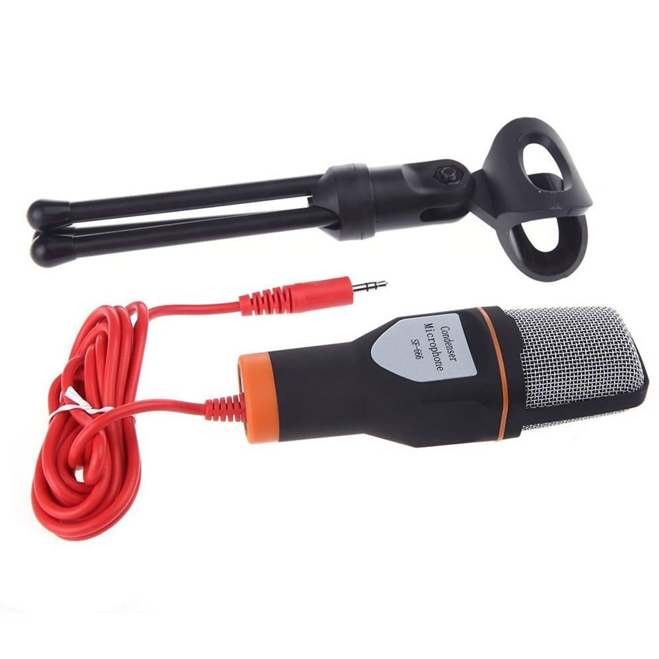 Neue-Kondensatormikrofon-3,5-mm-Stecker-Home-Stereo-MIC-Desktop-mit-Stativ