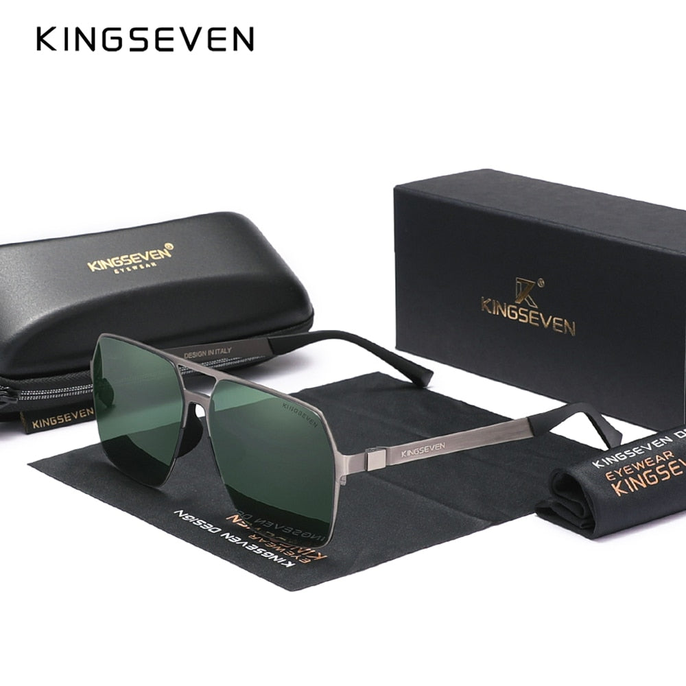 KINGSEVEN Polarisierte Sonnenbrille Herren Angeln Fahren dünn Pilotenbrille UV400