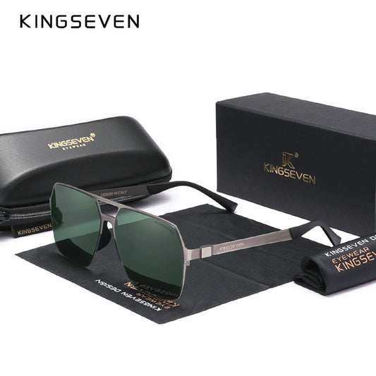 KINGSEVEN Polarized Sunglasses Men Fishing Driving Thin Pilot Glasses UV400