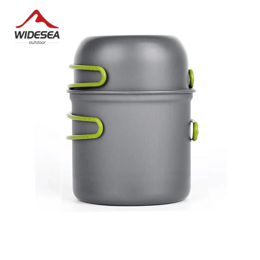 Widesea Ultralight Camping Cooking Utensils Outdoor Tableware Pot Set