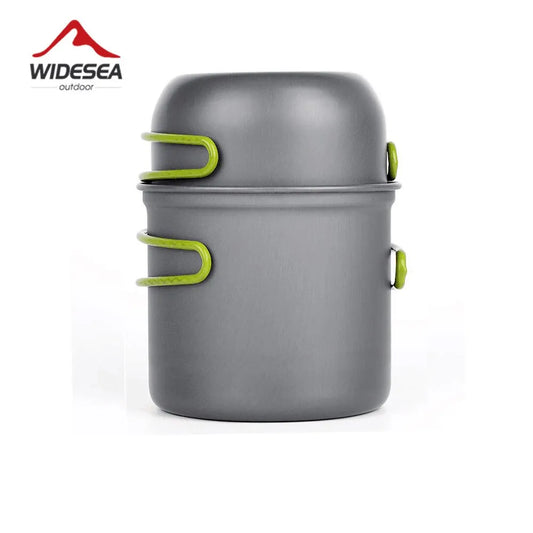 Widesea Ultralight Camping Cooking Utensils Outdoor Tableware Pot Set