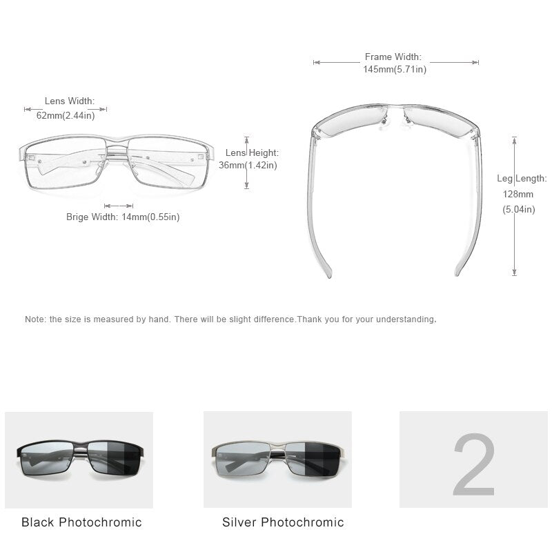 KINGSEVEN Sunglasses Men Photochromic Anti-Blue Light