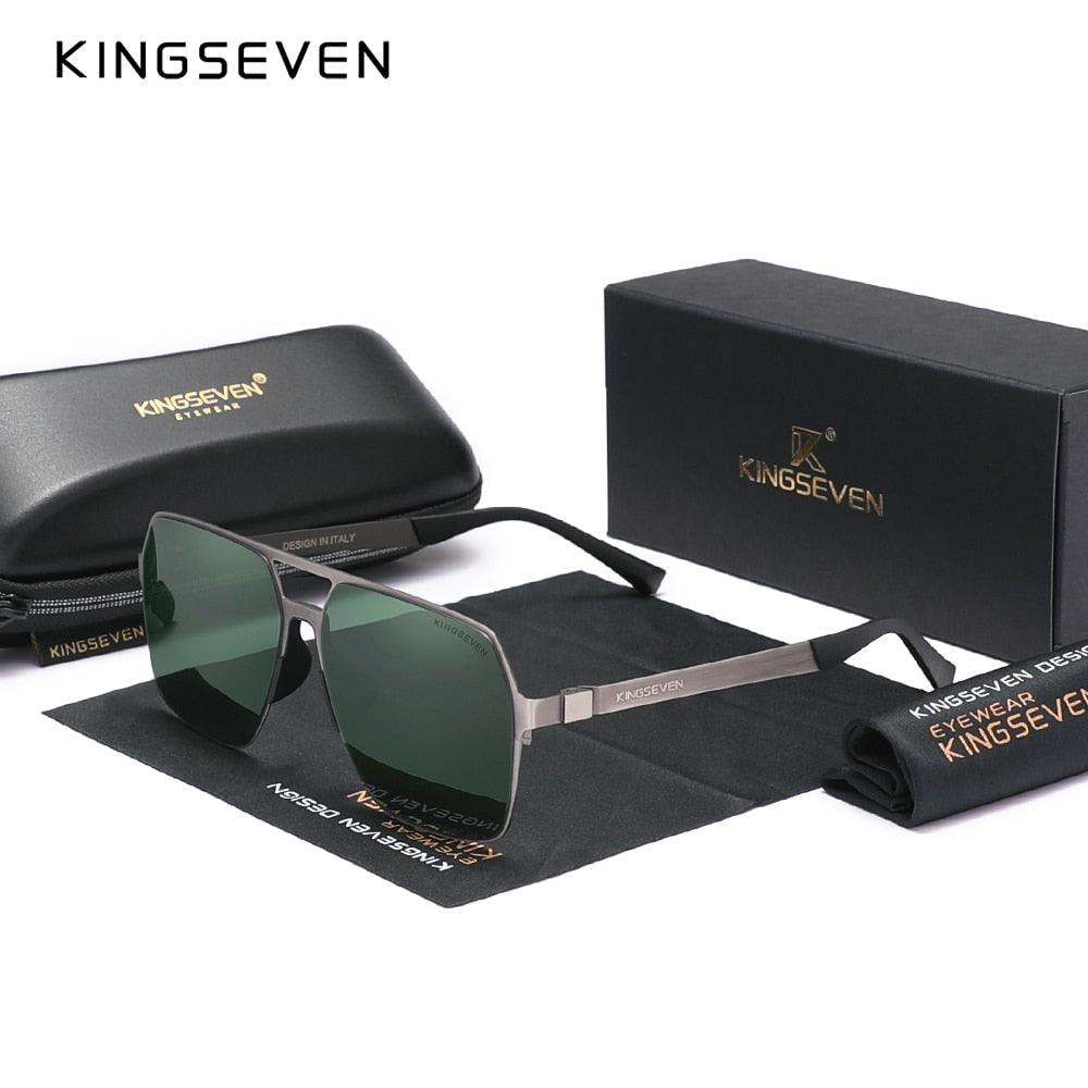 KINGSEVEN Polarisierte Sonnenbrille Herren Angeln Fahren dünn Pilotenbrille UV400