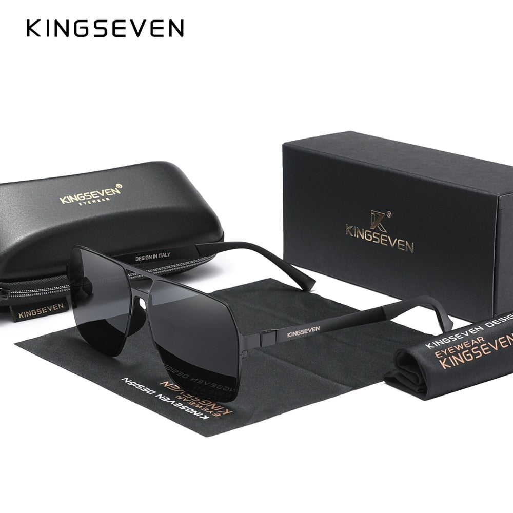 KINGSEVEN Polarisierte Sonnenbrille Herren Angeln Fahren dünn Pilotenbrille UV400