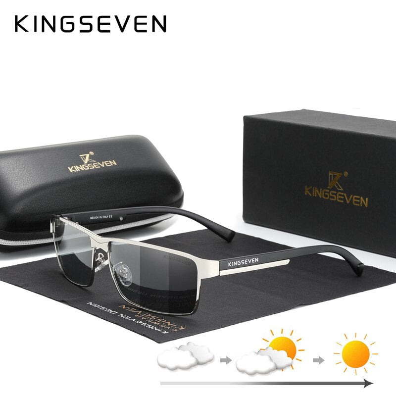 KINGSEVEN Sunglasses Men Photochromic Anti-Blue Light